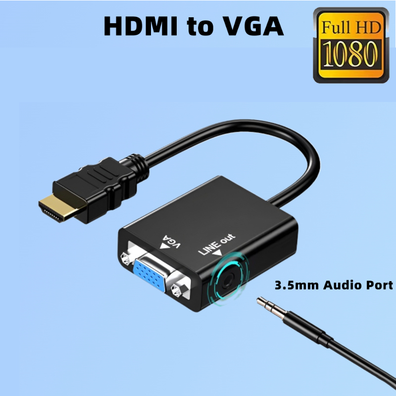 Hdmi Vga Adapter - HDMI 호환 VGA 오디오 지원 HDMI