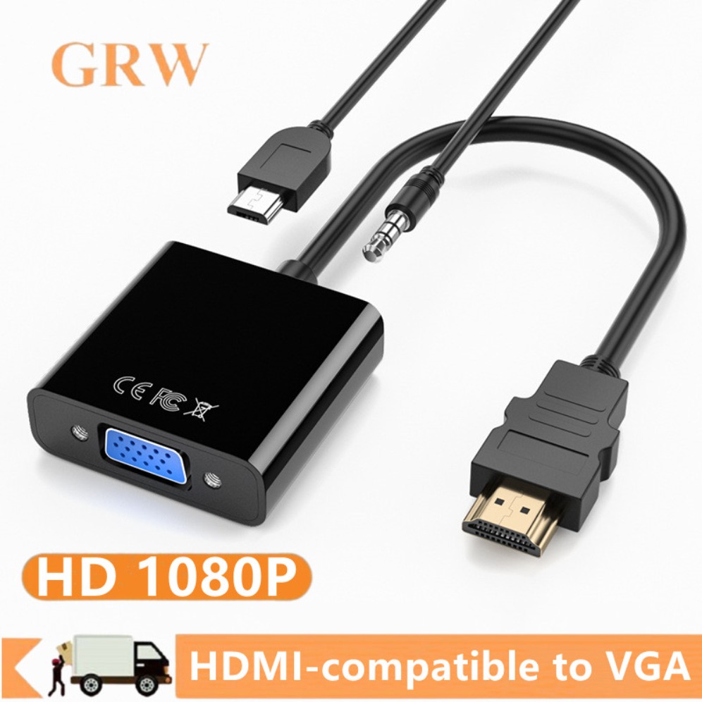 Hdmi Vga Adapter - 3.5mm 오디오 잭이있는 VGA 어댑터 케이블에