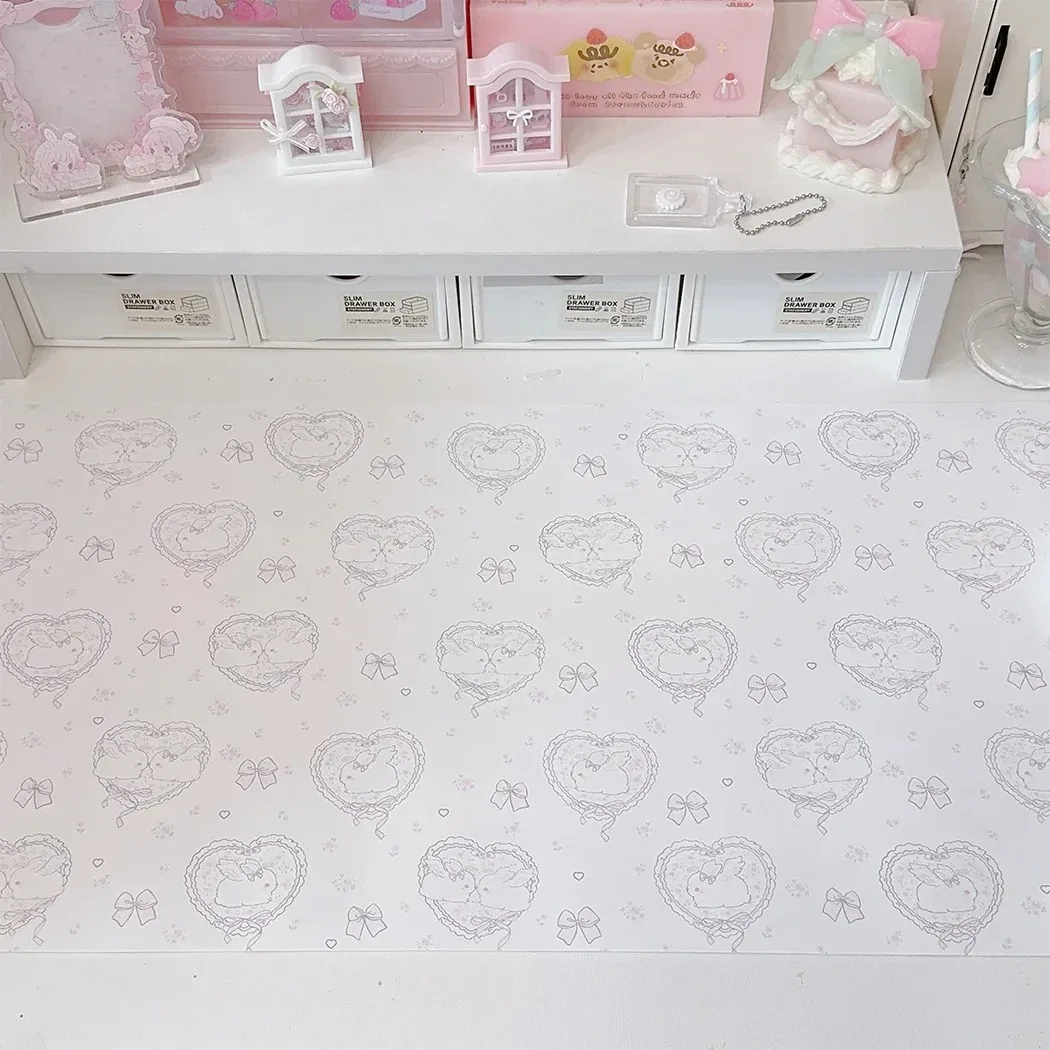 Laptop Accessories Pink - 귀여운 핑크 토끼 소녀 하트 가죽