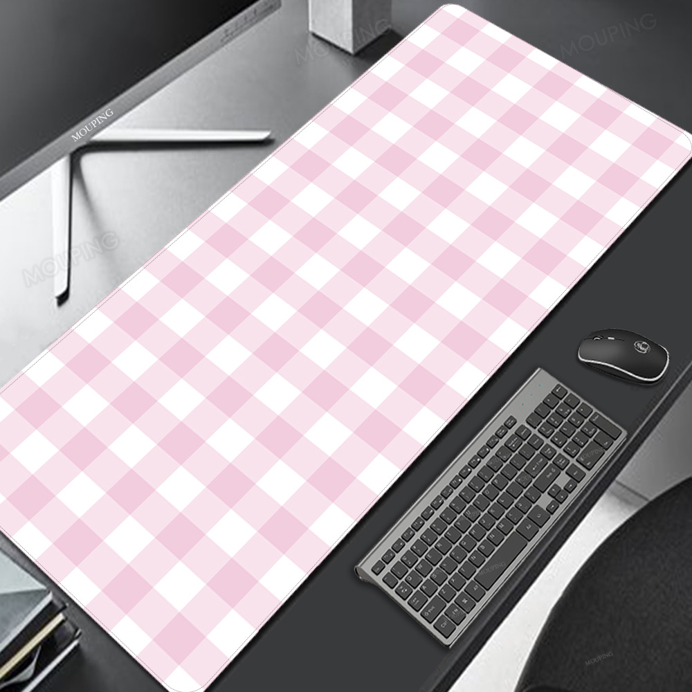핑크 격자 마우스 패드 카와이 귀여운 마우스 패드 데스 - Laptop Accessories Pink 리뷰 및 가격