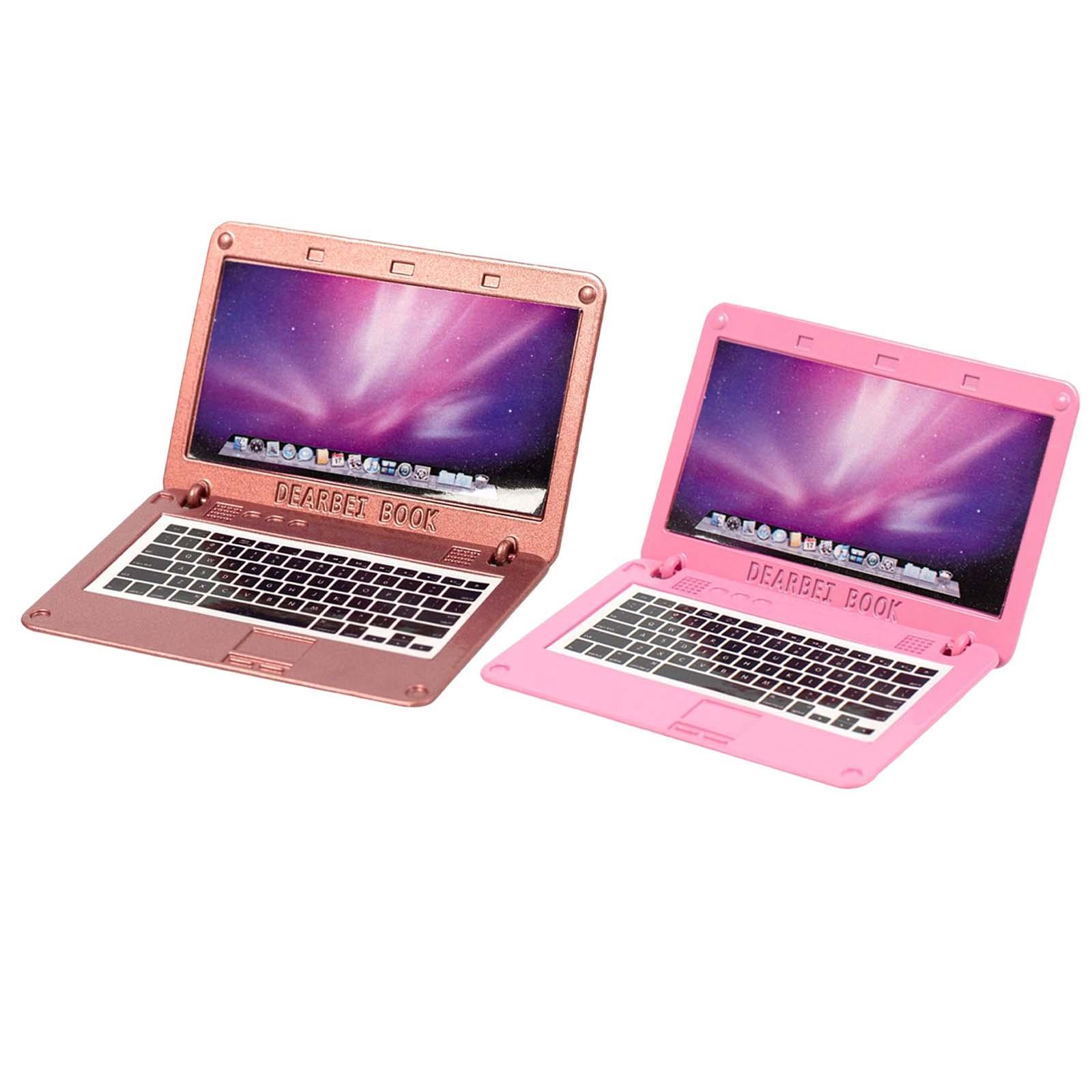 인형의 집 미니어처 노트북 컴퓨터 장난감 핑크색 아연  - Laptop Accessories Pink 리뷰 및 가격