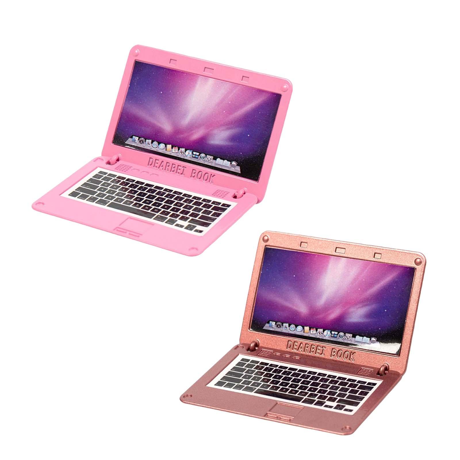 인형의 집 미니어처 노트북 컴퓨터 장난감 핑크색 아연  - Laptop Accessories Pink 리뷰 및 가격