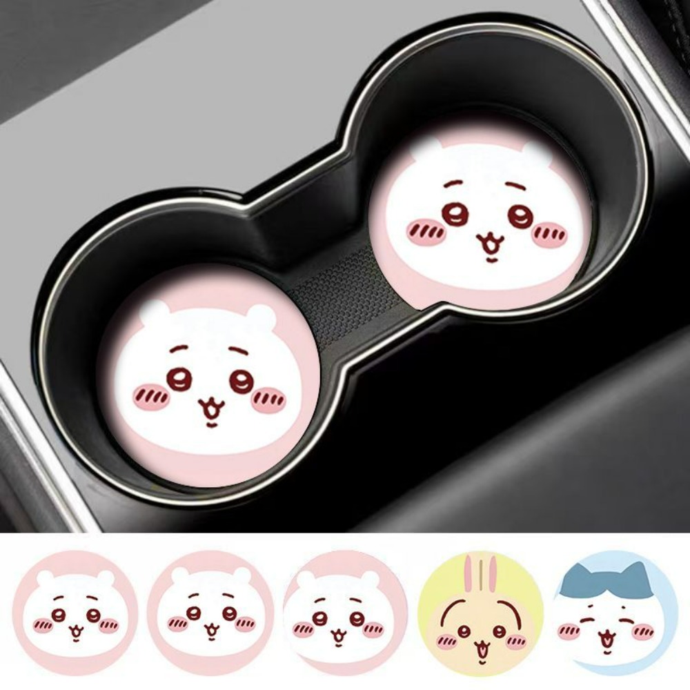 2개입 치이카와 자동차 미끄럼 방지 컵 매트 귀여운 만 - Laptop Accessories Cute 리뷰 및 가격