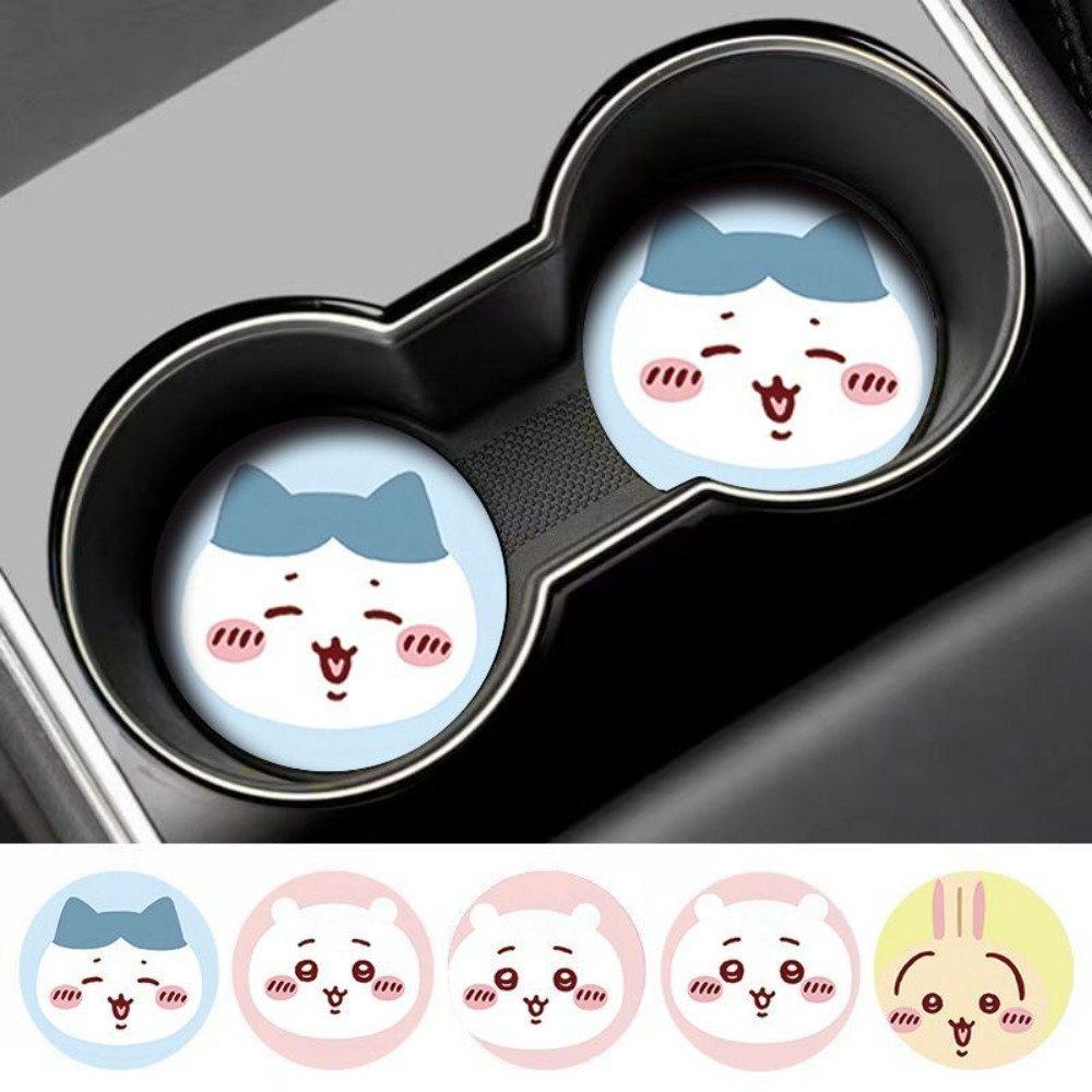 2개입 치이카와 자동차 미끄럼 방지 컵 매트 귀여운 만 - Laptop Accessories Cute 리뷰 및 가격