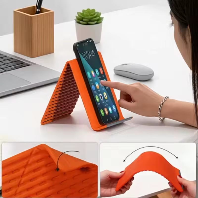 휴대용 실리콘 폰/태블릿/노트북 거치대, 창의적인 접이 - Laptop Ergonomic Accessories 리뷰 및 가격