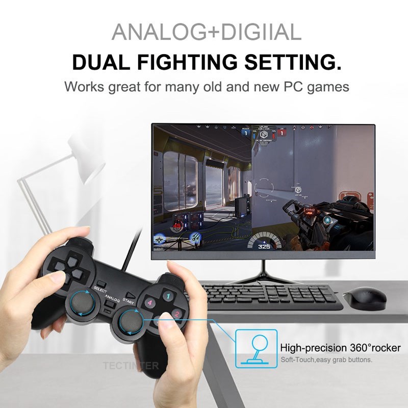 유선 USB PC 게임 조이스틱 게임패드 게임 컨트롤러 - Laptop Accessories Gadgets 리뷰 및 가격
