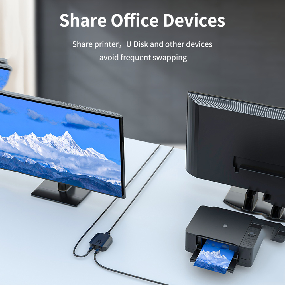 KVM 스위치 박스 선택기 듀얼 USB 스위치, 모니터 - Laptop Accessories Toy 리뷰 및 가격