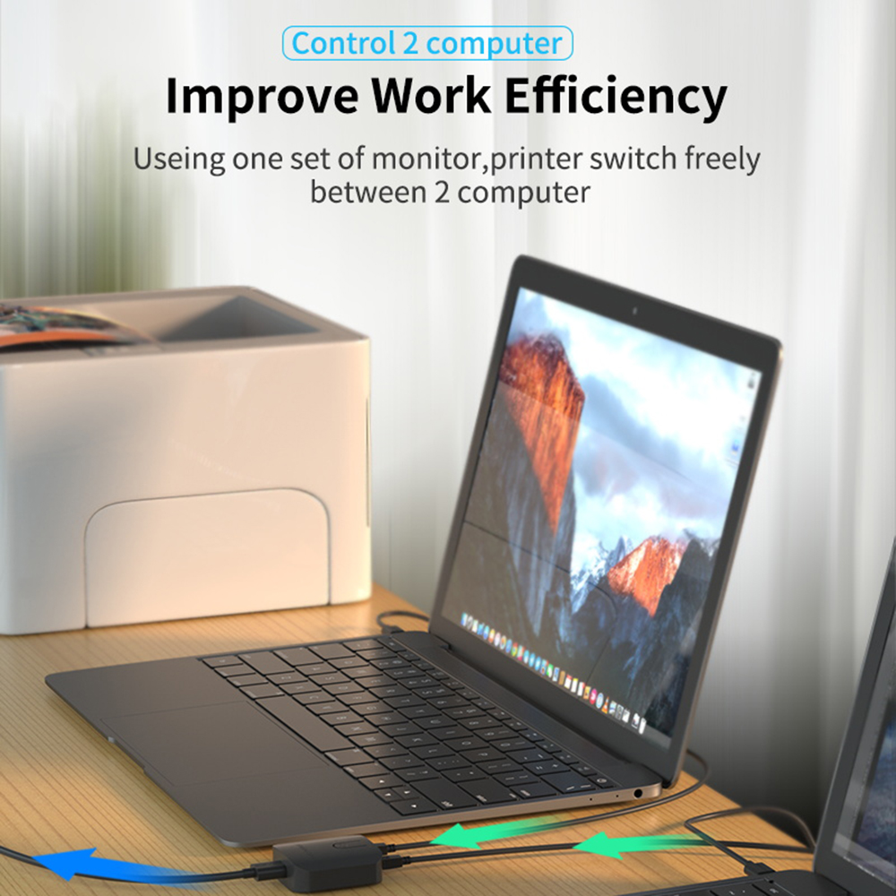 KVM 스위치 박스 선택기 듀얼 USB 스위치, 모니터 - Laptop Accessories Toy 리뷰 및 가격
