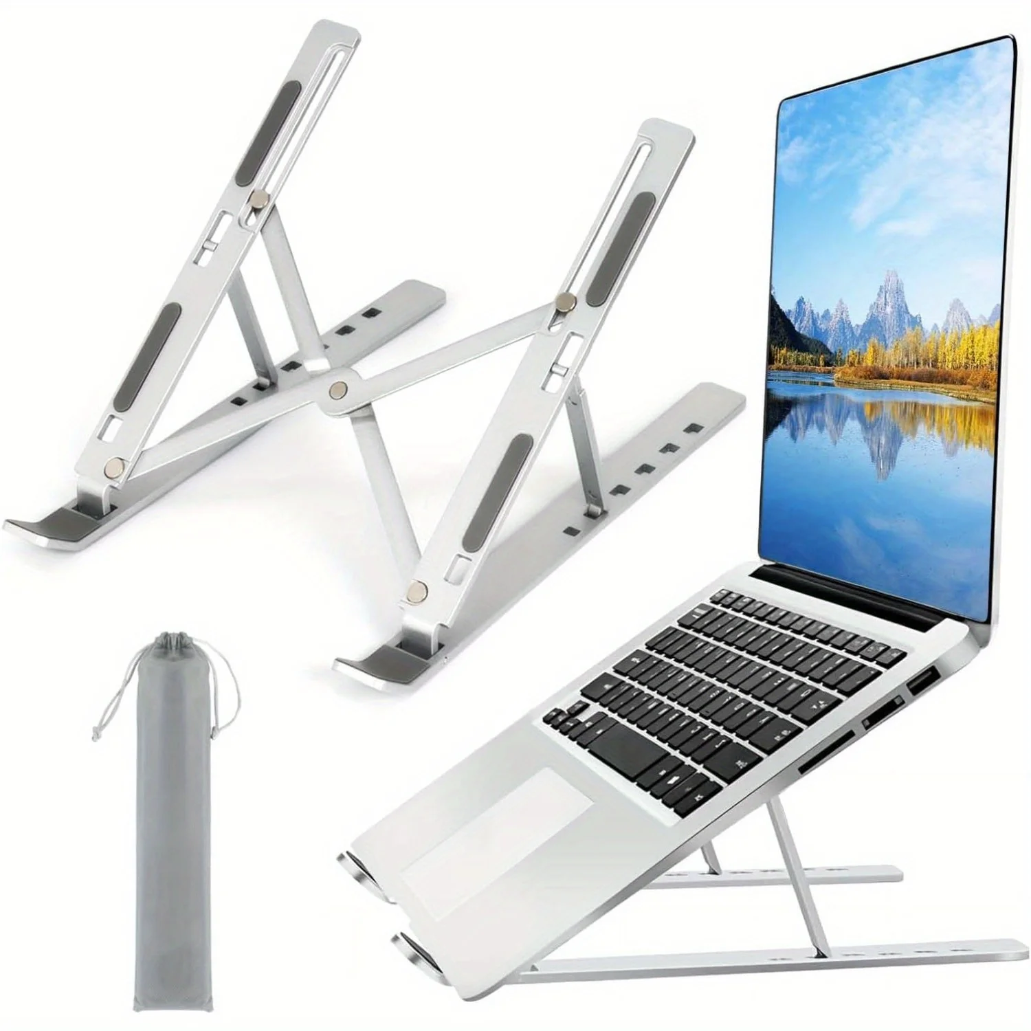 조정 가능한 알루미늄 노트북 스탠드 - 8~16인치 노 - Laptop Ergonomic Accessories 리뷰 및 가격