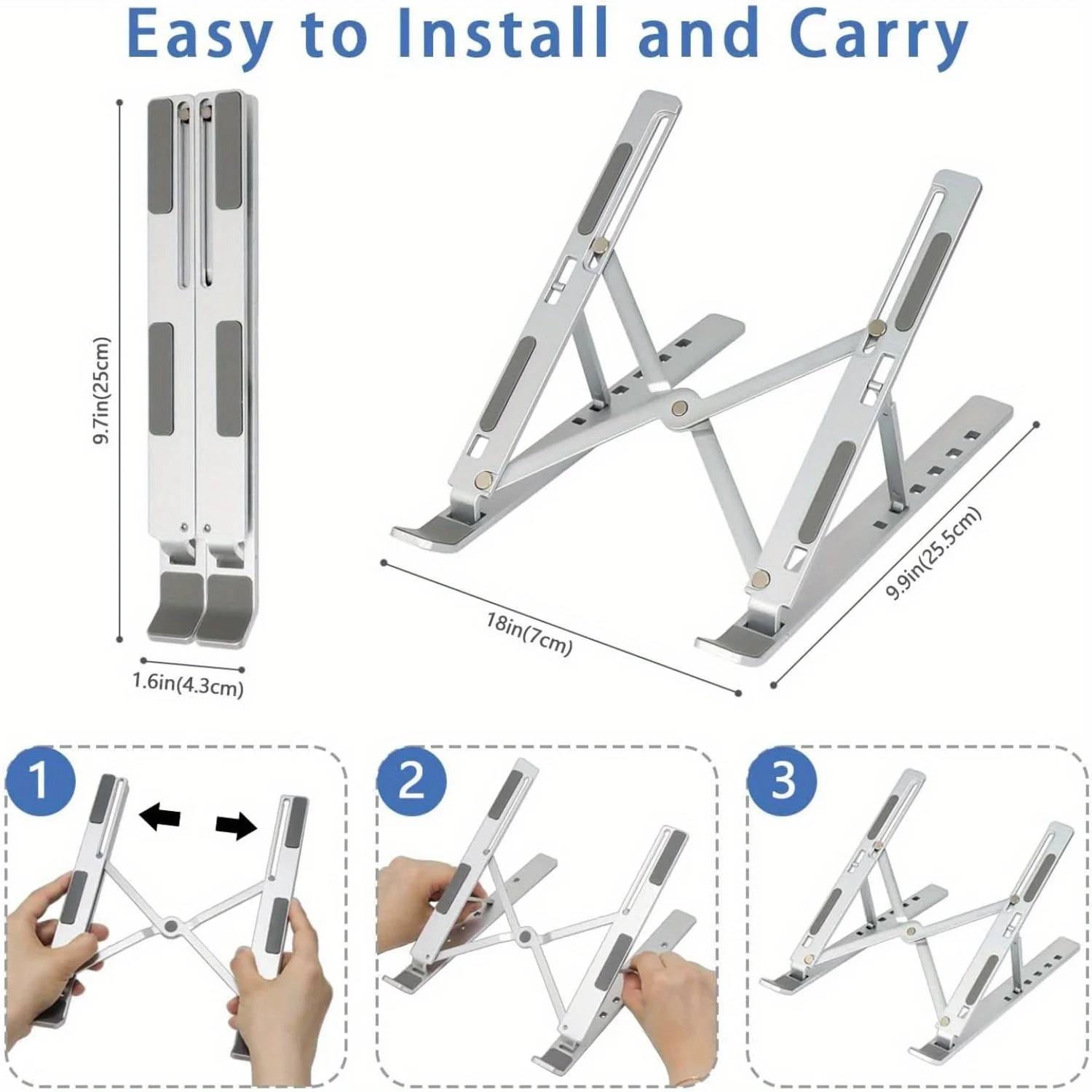 조정 가능한 알루미늄 노트북 스탠드 - 8~16인치 노 - Laptop Ergonomic Accessories 리뷰 및 가격