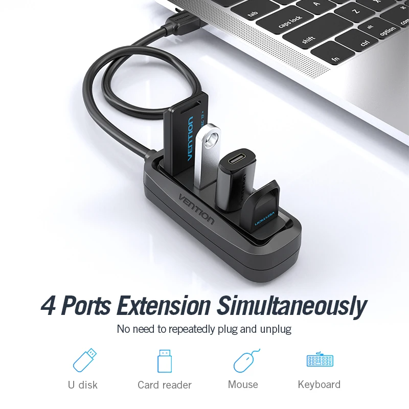 Vention USB 2.0 허브 4 포트, Lenov - Apple Accessories Laptop 리뷰 및 가격