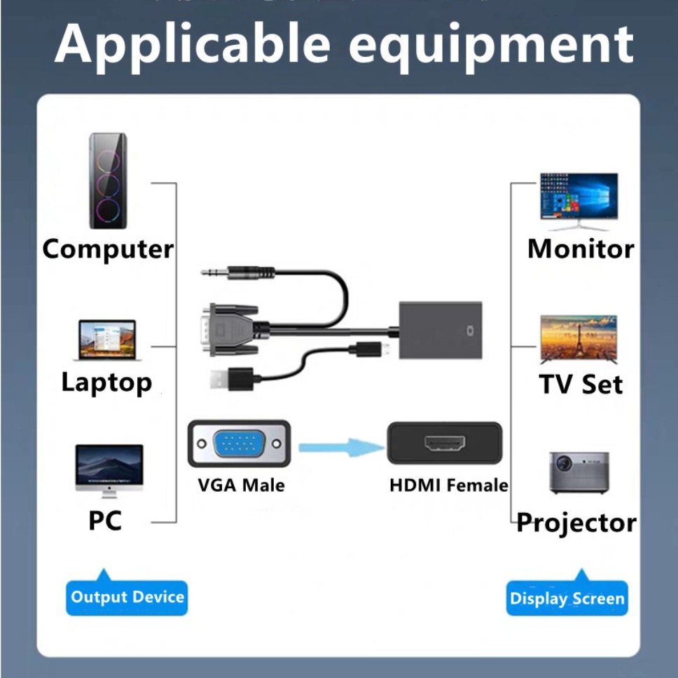 HD 1080P VGA-HDMI 어댑터 케이블 (3.5 - Hdmi Vga Adapter 리뷰 및 가격