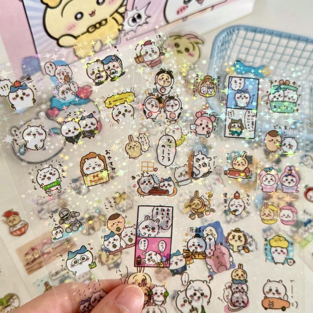 30Pcs Chiikawa 레이저 스티커 만화 방수 스 - Laptop Accessories And Parts 리뷰 및 가격