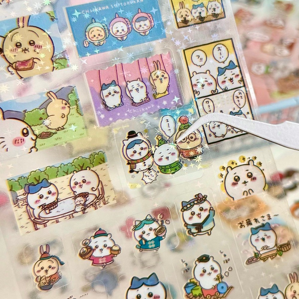 30Pcs Chiikawa 레이저 스티커 만화 방수 스 - Laptop Accessories And Parts 리뷰 및 가격