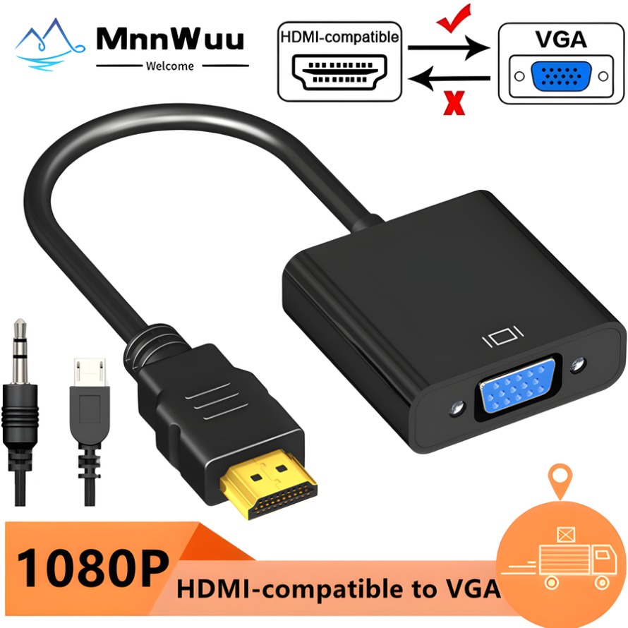 1080P HDMI-VGA 어댑터 컨버터 (3.5mm  - Hdmi Vga Adapter 리뷰 및 가격