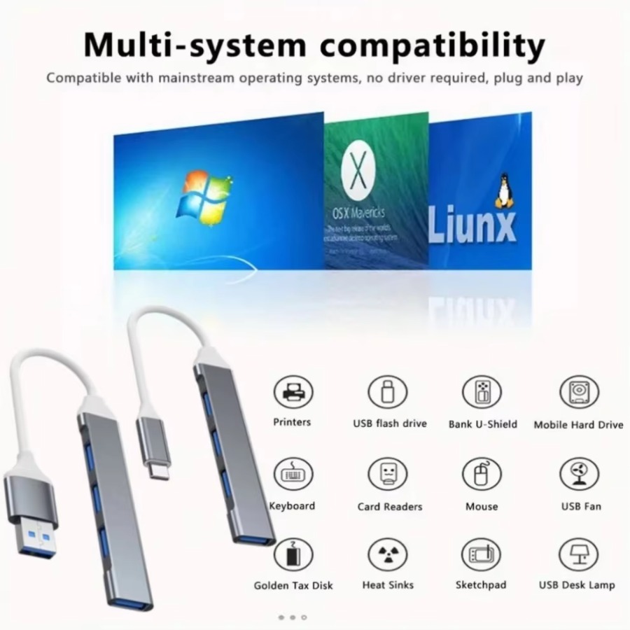 4 in 1 USB 허브 USB-C 허브 4포트 USB - Apple Accessories Laptop 리뷰 및 가격