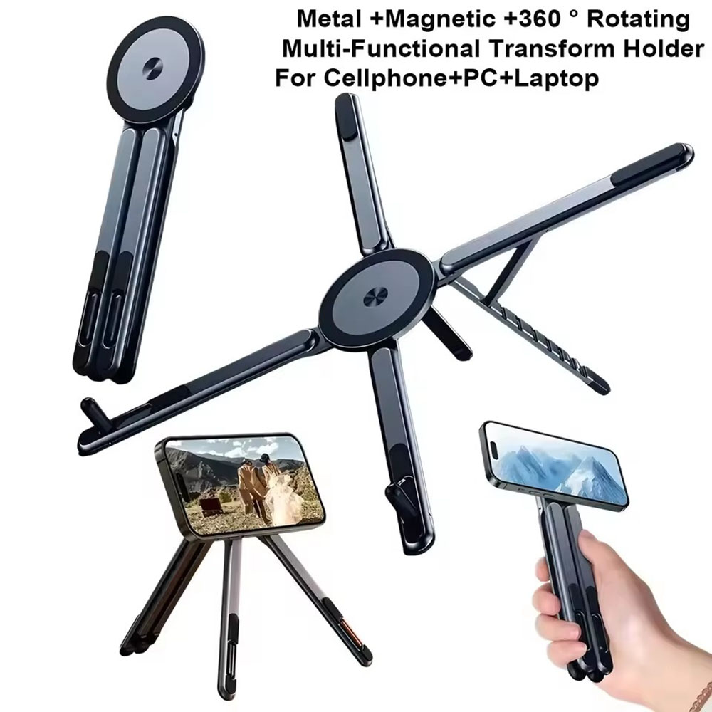 휴대용 자석식 휴대폰 거치대 & 셀카봉 3-in-1 접 - Laptop Ergonomic Accessories 리뷰 및 가격