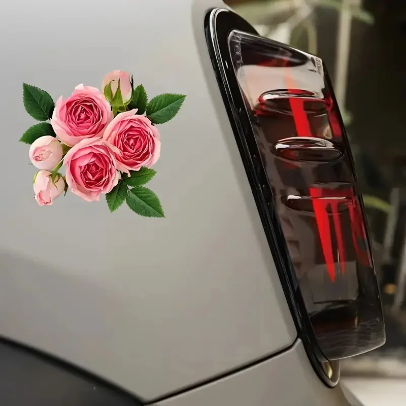 우아한 핑크 장미와 모란 재미 있은 방수 비닐 자동차  - Laptop Accessories Pink 리뷰 및 가격
